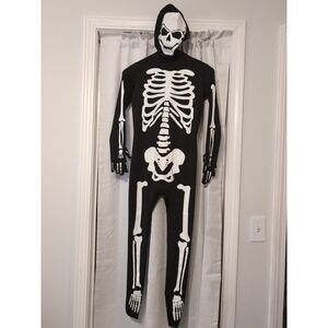 Walmart Full Body Skelton One Piece Halloween Costume‎ Youth Size 8-10